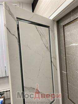 Межкомнатная дверь Profil 23RTL Белый Мрамор Зеркало Бронза - фото 56988