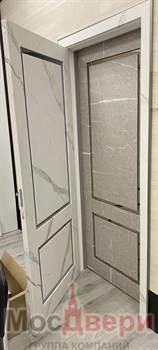 Межкомнатная дверь Profil 23RTL Белый Мрамор Зеркало Бронза - фото 56989