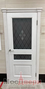 Межкомнатная дверь Корфу Дуб Жемчужный глухая - фото 57053