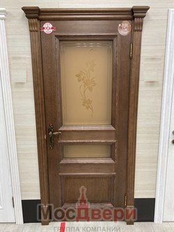 Межкомнатная дверь Пенелопа Американский дуб со стеклом - фото 57067