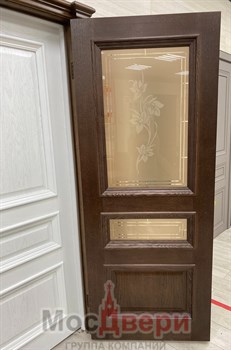 Межкомнатная дверь Пенелопа Американский дуб со стеклом - фото 57069