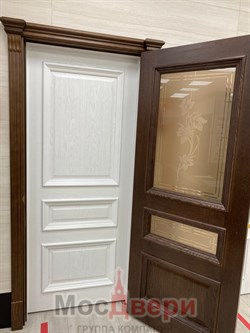 Межкомнатная дверь Пенелопа Американский дуб со стеклом - фото 57072