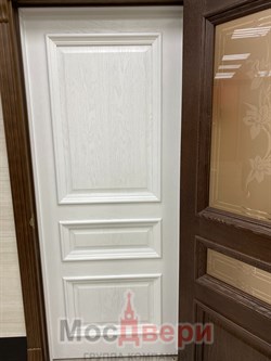 Межкомнатная дверь шпон производитель Ульяновские двери Пенелопа Дуб Молочный глухая - фото 57074