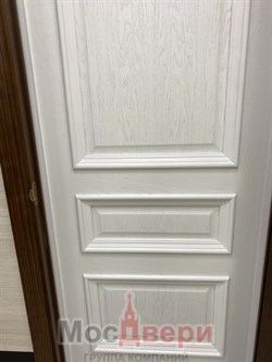 Межкомнатная дверь шпон производитель Ульяновские двери Пенелопа Дуб Молочный глухая - фото 57075