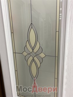 Межкомнатная дверь Ариадна Дуб Молочный со стеклом - фото 57082