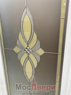 Межкомнатная дверь Ариадна Дуб Молочный со стеклом - фото 57083