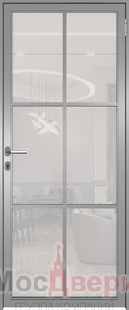 Алюминиевая дверь AG Loft 703 Argente RAL 9006 Matelux - фото 57202