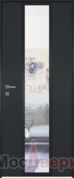 Алюминиевая дверь AG Intarsio 813 Noire RAL 7021 Transparent - фото 57244