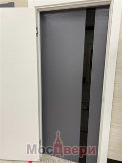 Межкомнатная дверь Феникс Дуб Графит со стеклом - фото 57329