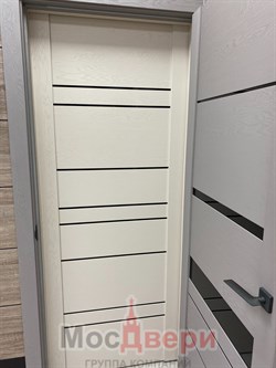 Межкомнатная дверь Profil 2.69RST Пекан Белый LACOBEL Черный - фото 57445