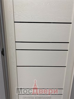 Межкомнатная дверь Profil 2.69RST Пекан Белый LACOBEL Черный - фото 57448