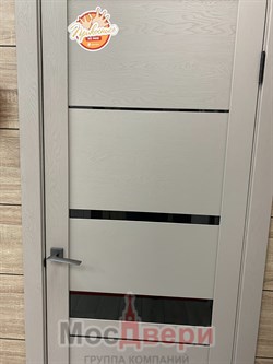 Межкомнатная дверь Profil 2.67RST Пекан Белый LACOBEL Черный - фото 57464