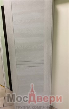 Межкомнатная дверь Profil 62SNN Дуб Тронкайс Белый LACOBEL Белый - фото 58621