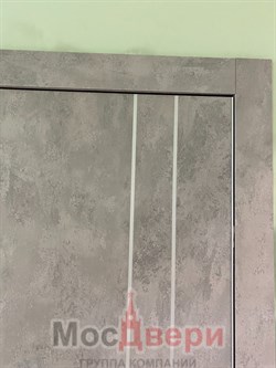 Межкомнатная дверь Profil 6SE Alum Бетон Платина LACOBEL Серебряный - фото 58718