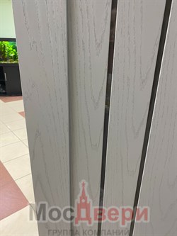 Межкомнатная дверь Profil 118SNM Грувд Светлый LACOBEL Серебряный - фото 59443