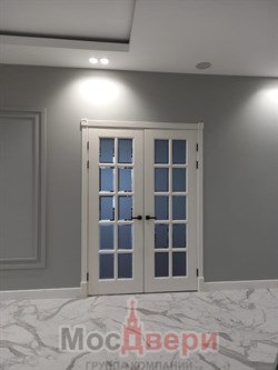 Межкомнатная дверь Астон-O Белый Классик Мателюкс с фацетом - фото 60980