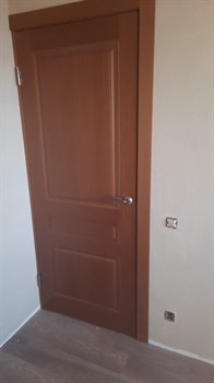 Межкомнатная дверь FS-15 Орех натуральный Сатинат белый с узором - фото 61548