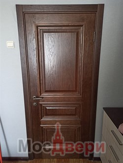 Межкомнатная дверь Брэдли Дуб Шервуд Сатинат Бронза Гравировка - фото 61656