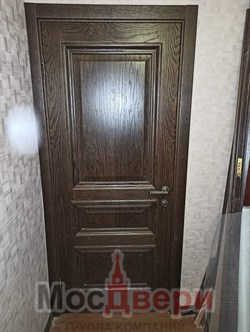 Межкомнатная дверь Брэдли Дуб Шервуд Сатинат Бронза Гравировка - фото 61657