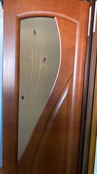 Межкомнатная дверь Алфея Орех натуральный со стеклом - фото 61676