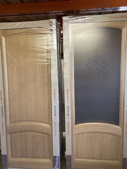 Межкомнатная дверь Роксолана Дуб натуральный Сатинат Светлый Узор - фото 61706