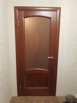 Межкомнатная дверь Саманта Лесной орех Сатинат Бронза - фото 61772