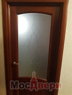 Межкомнатная дверь Саманта Лесной орех Сатинат Бронза - фото 61774