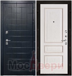 Входная дверь Hoff Security Acoustic Rw 50dB Черный жемчуг / Кашемир белый - фото 63039