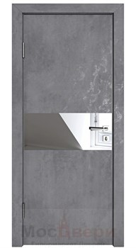 Межкомнатная дверь с шумоизоляцией Rw 31dB Prima GL901 Бетон Антрацит LACOBEL Черный - фото 63371