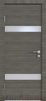 Межкомнатная дверь с шумоизоляцией Rw 31dB Prima M902 Грей LACOBEL Черный - фото 63437