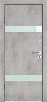 Межкомнатная дверь с шумоизоляцией Rw 31dB Prima GL902 Бетон Платина Зеркало - фото 63454