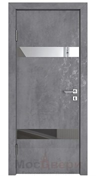 Дверь звукоизоляционная Rw 42dB Prima GL902 Бетон Антрацит LACOBEL Черный - фото 63457