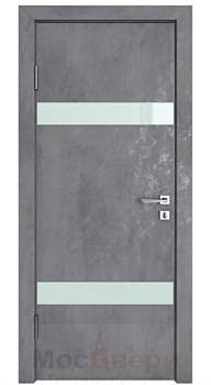 Дверь звукоизоляционная Rw 42dB Prima GL902 Бетон Антрацит LACOBEL Черный - фото 63458