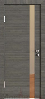 Межкомнатная дверь с шумоизоляцией Rw 31dB Prima M907 Грей LACOBEL Черный - фото 63497