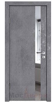 Межкомнатная дверь с шумоизоляцией Rw 31dB Prima GL907 Бетон Антрацит LACOBEL Черный - фото 63529