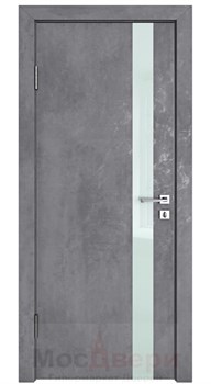 Межкомнатная дверь с шумоизоляцией Rw 31dB Prima GL907 Бетон Антрацит LACOBEL Черный - фото 63531