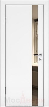 Межкомнатная дверь с шумоизоляцией Rw 31dB Prima GL907 Аляска LACOBEL Белый - фото 63537