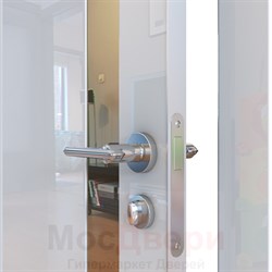 Дверь звукоизоляционная Rw 42dB Prima GL907 Белый Люкс LACOBEL Белый - фото 63572