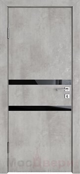 Межкомнатная дверь с шумоизоляцией Rw 31dB Prima GL913 Бетон Платина Зеркало - фото 63605