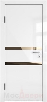 Межкомнатная дверь с шумоизоляцией Rw 31dB Prima GL913 Белый Люкс LACOBEL Белый - фото 63619