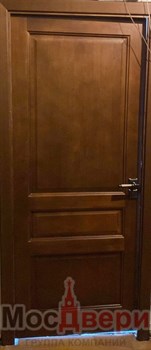 Межкомнатная дверь M-5 Светлый Дуб Сатинат Бронза с узором - фото 63769