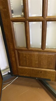 Двустворчатая дверь Портленд Дуб Винтаж Мателюкс с фацетом - фото 63876