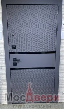 Входная дверь Agnes Серый шелк / Зеркало White - фото 63934