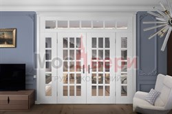 Двустворчатая дверь Астон-O Белый Классик SLT - фото 64003