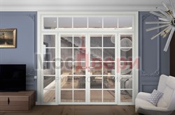 Двустворчатая дверь AG Лофт 704 Бьянко RAL 9016 SLT - фото 64020