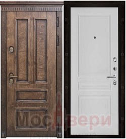 Входная дверь Stockholm Thermo Grand H2300 Античный дуб / Белая Эмаль - фото 64450