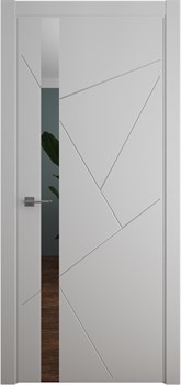 Межкомнатная дверь Tirrena EU-L Grigio LACOBEL зеркало - фото 64560