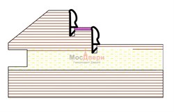 Коробка телескоп Stamford EI 60 88*56*2100 Secure CPL Standard Ivory - фото 64920