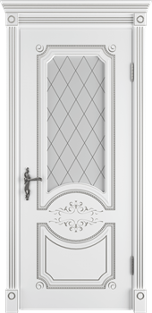 Межкомнатная дверь Aviva Bianco Argento Matelux Ромб - фото 65085