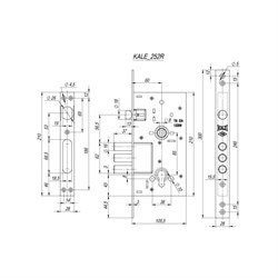 Замок KALE 252-R цилиндровый - фото 65318